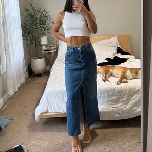 Midi/maxi denim skirt